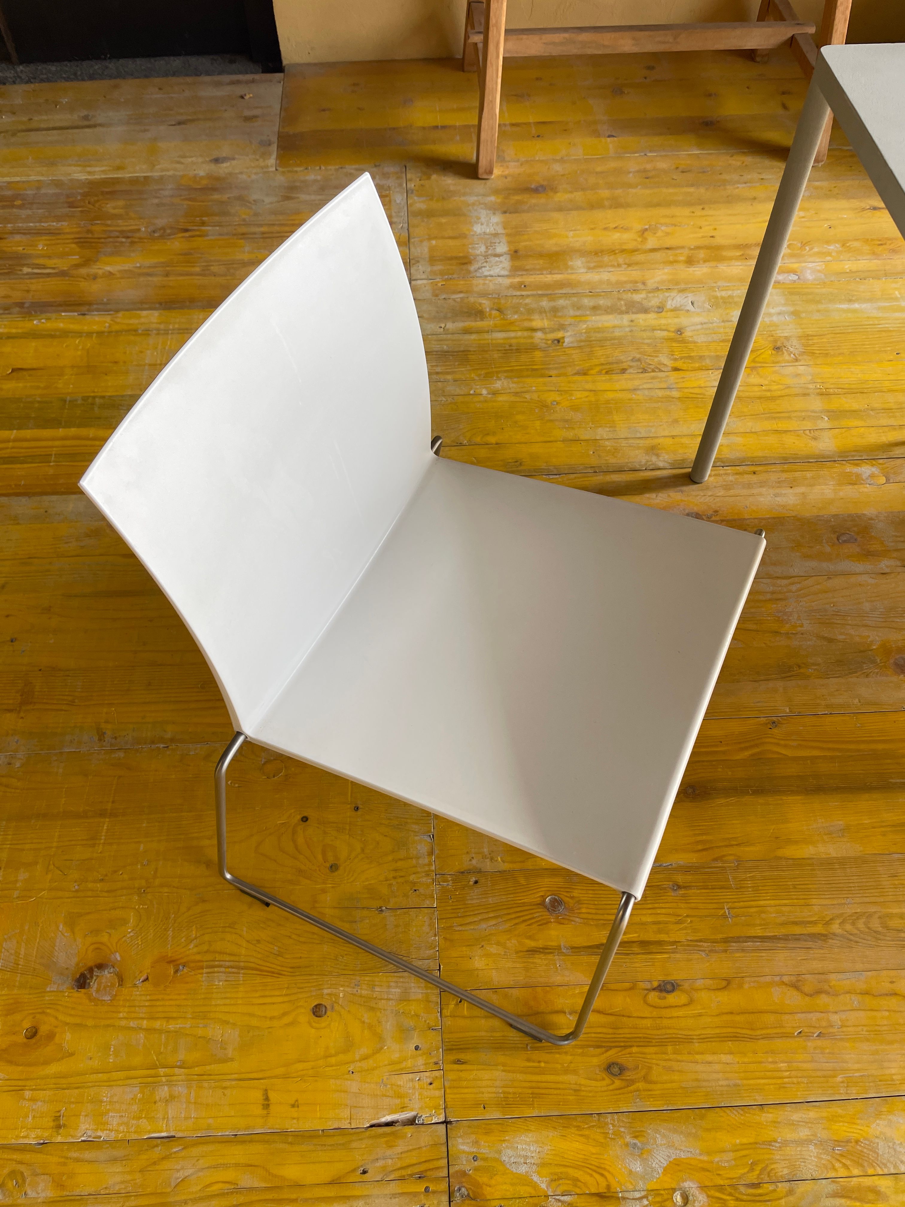 M1 White Stackable Chair by Piergiorgio Cazzaniga Main