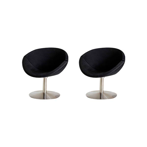 Set 2 Apollo armchairs in fabric (black), Erik Jørgensen image