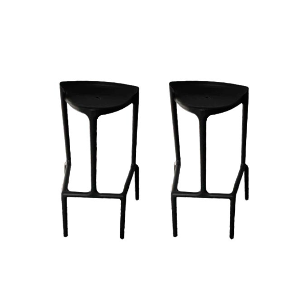 Set of 2 Happy 490 high stools in polypropylene, Pedrali image