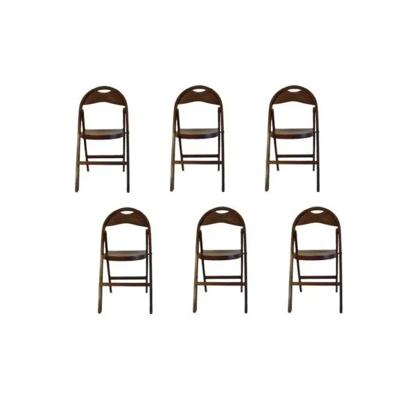 Set of 6 folding chairs B751 in walnut wood (1980s), Radomsko image
