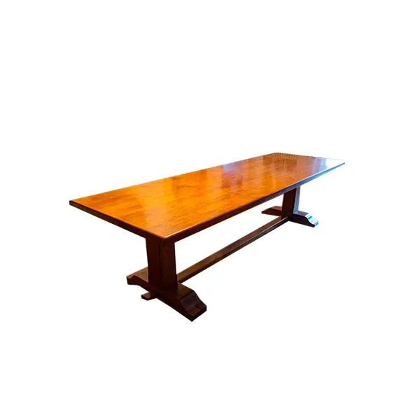 Tavolo rettangolare in legno massello vintage (anni '90) image