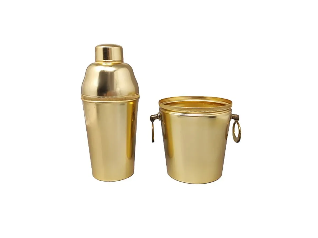 Vintage shaker and ice bucket set (1960s), image