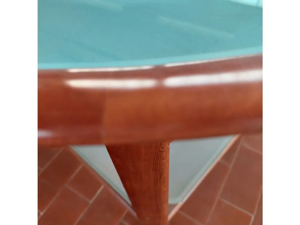 Status round coffee table in solid cherry, Giorgetti 4