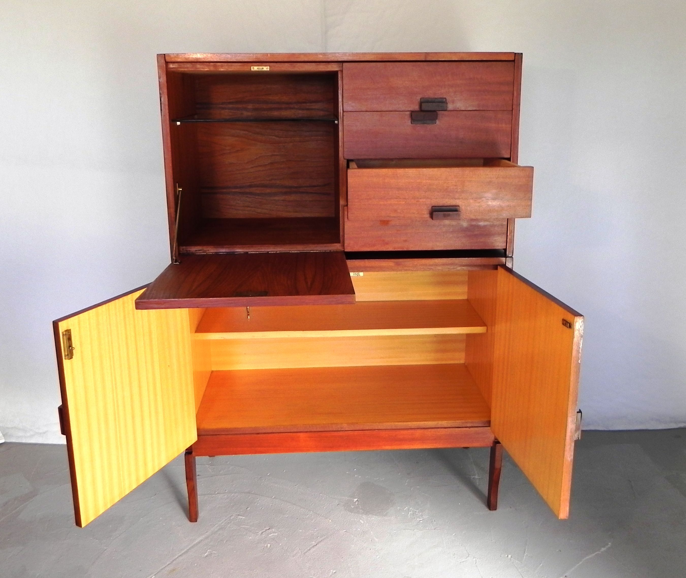 Modular Mahogany Wood Sideboard (1960s) Optional8