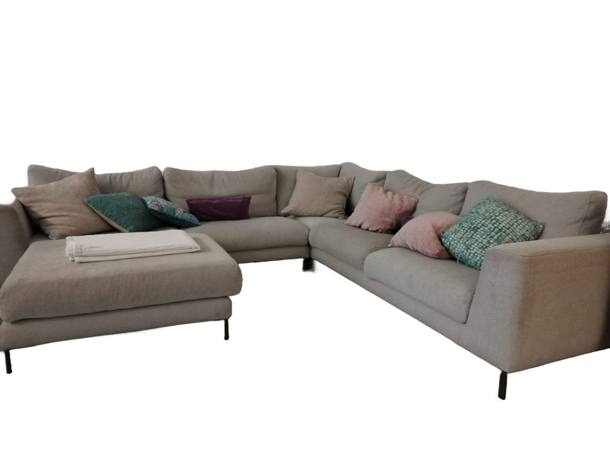 Pearl gray corner sofa, Ditre image