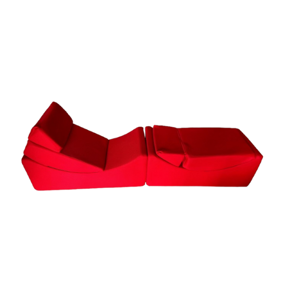 Set of 2 red Moon modular armchairs, Lina Design image
