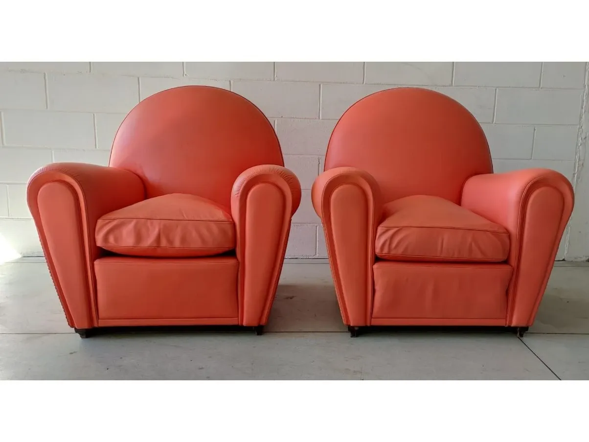 Set of 2 lobster Vanity Fair armchairs, Poltrona Frau image