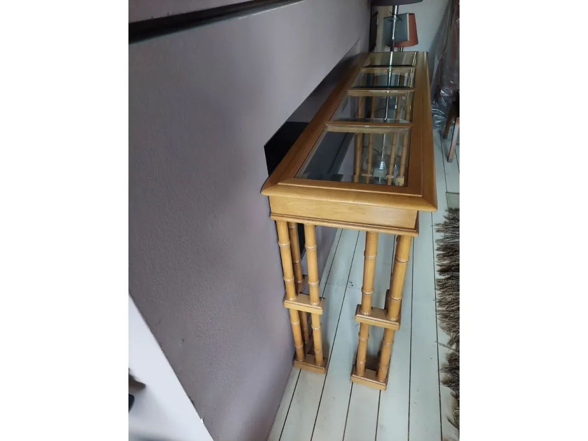Consolle vintage in legno di faggio (anni'60), Giorgetti 3