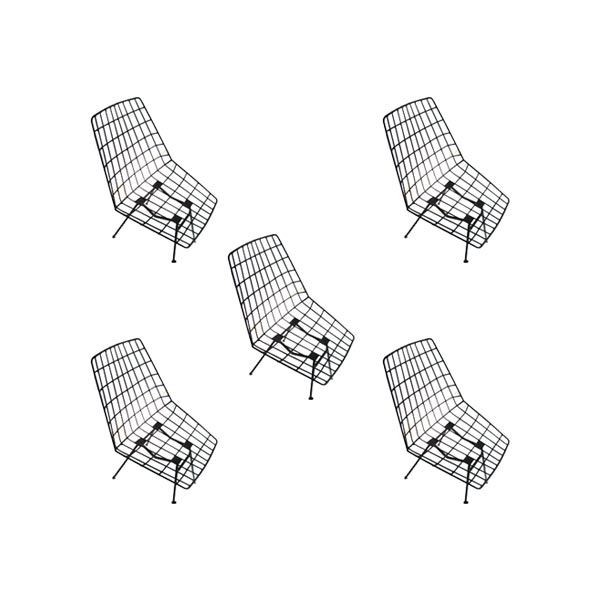 Set 5 sedie in ferro battuto vintage (anni '50), image