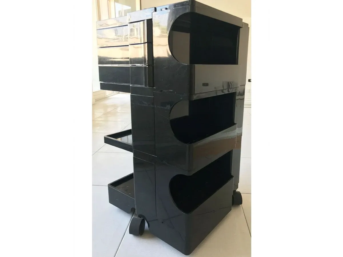 Rollcontainer mit Fächern Boby aus Kunststoff (schwarz) 