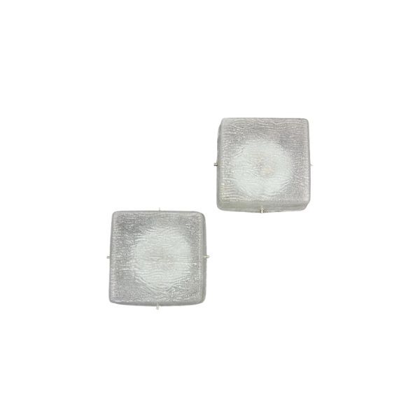 Pair of glass wall lamps (60s), image
