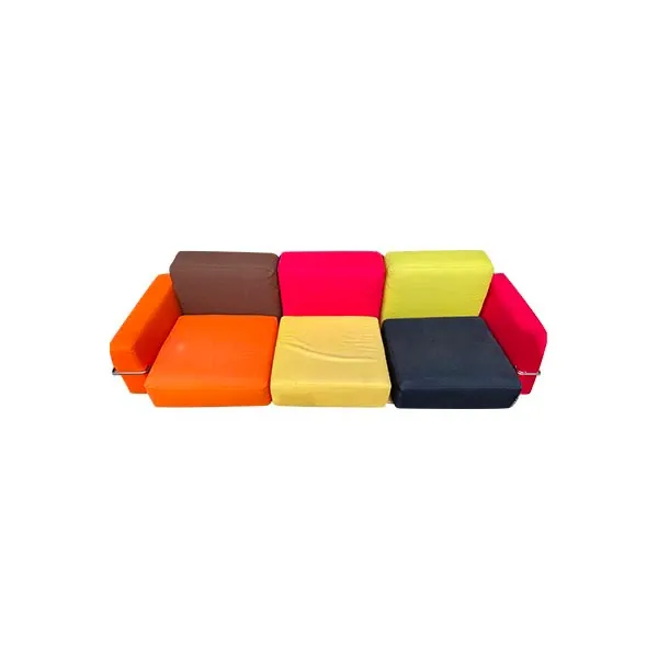 Iperkubik 3 seater sofa in fabric (orange), Biesse image