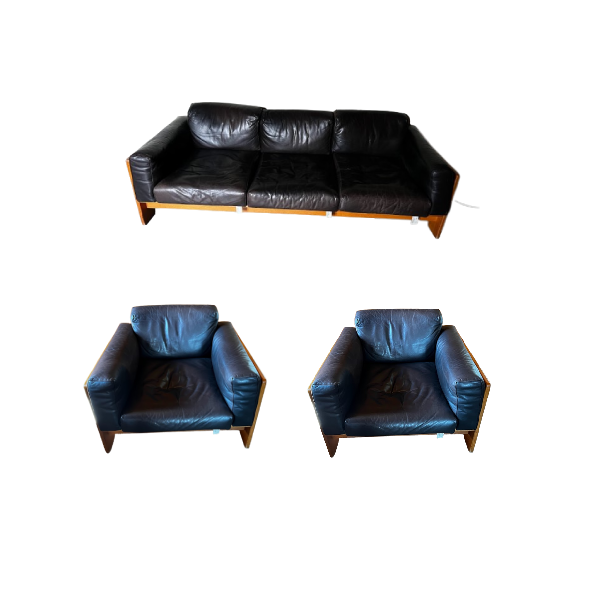 Bastiano sofa and 2 armchairs set by Tobia Scarpa, Gavina image