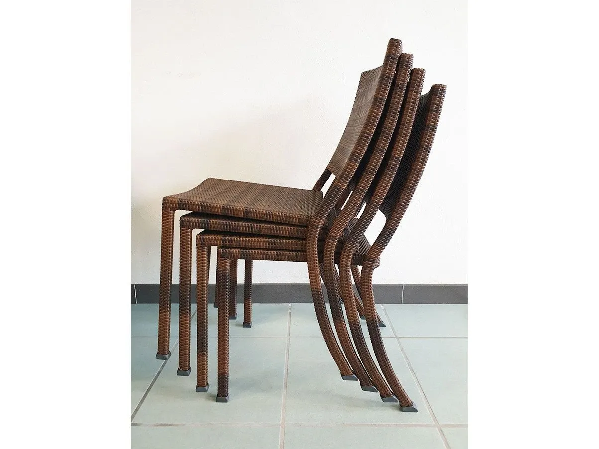 Set 4 Soft Viro outdoor rattan chairs 3