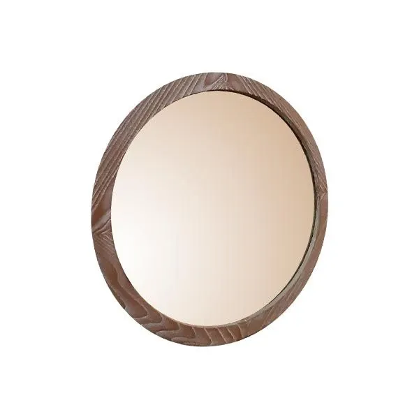 Round mirror with oak wood frame, Design By Us image