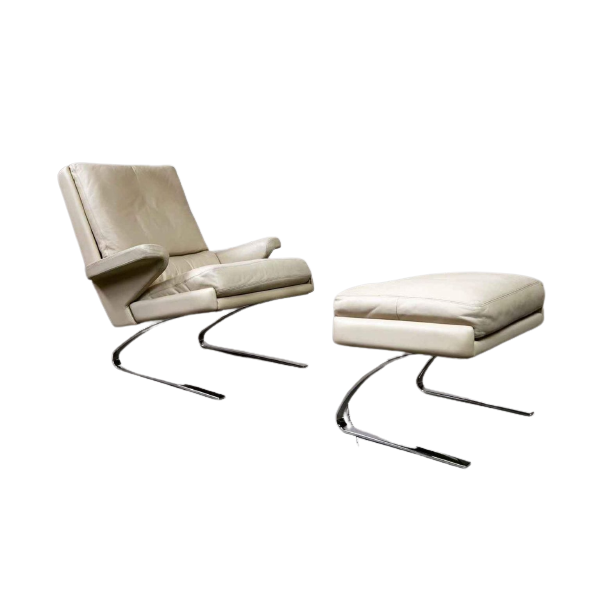 Vintage Swing armchair and footstool set (1960s), Cor image