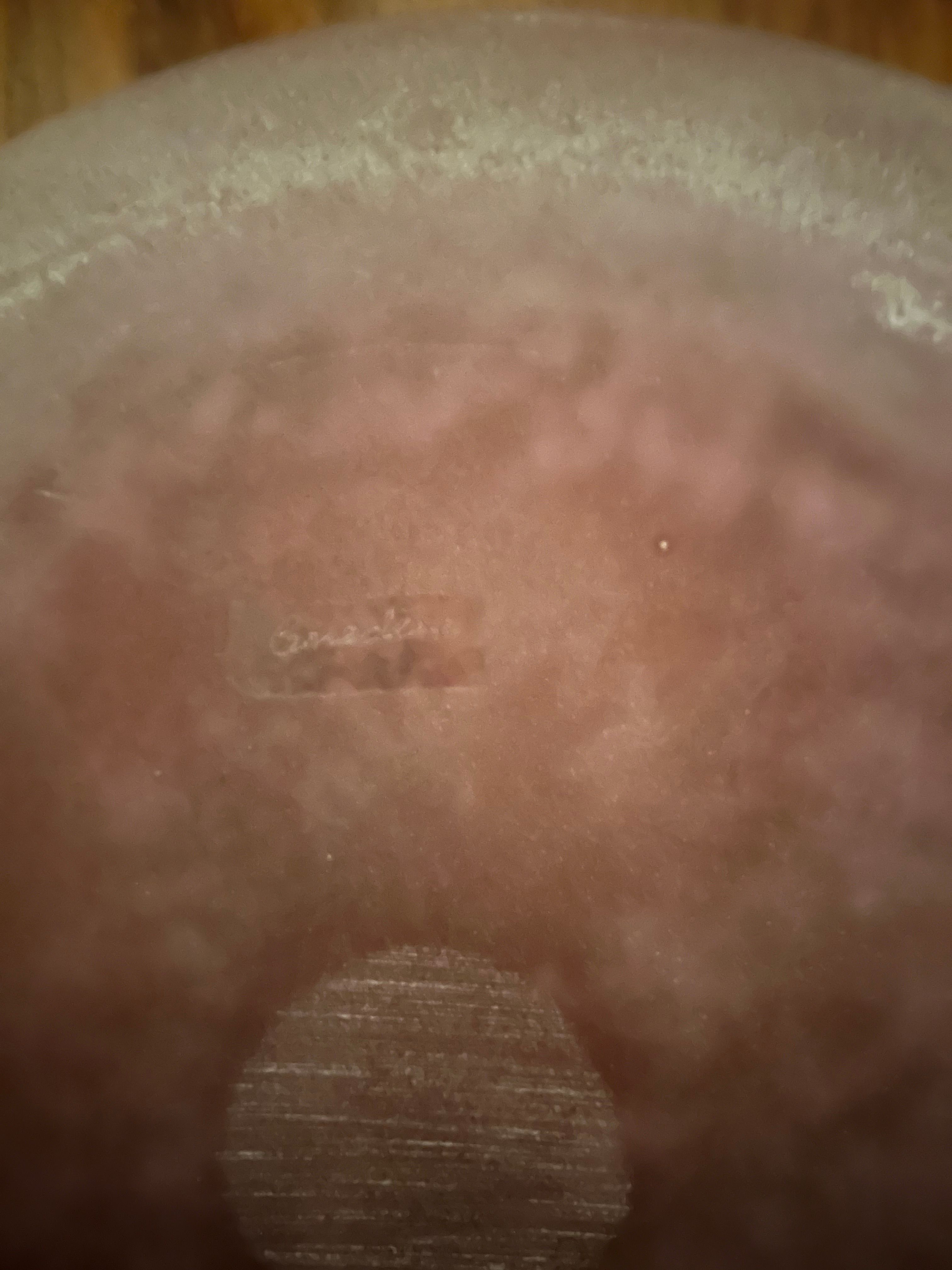 Murano Glas Teller rosa Details