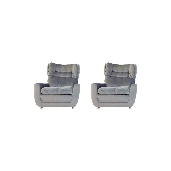 Set of 2 mohair armchairs, Carl Straub image