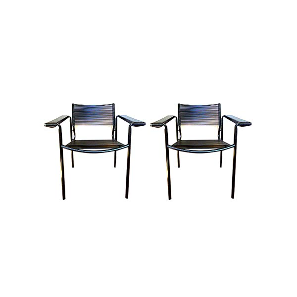 Set of 2 Spaghetti chairs in metal (black), Alias image
