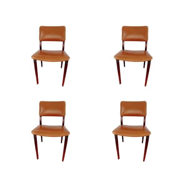 Set of 4 vintage S82 chairs by Eugenio Gerli, Tecno image