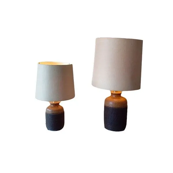 Set of 2 terracotta and rope table lamps, Paf Studio image