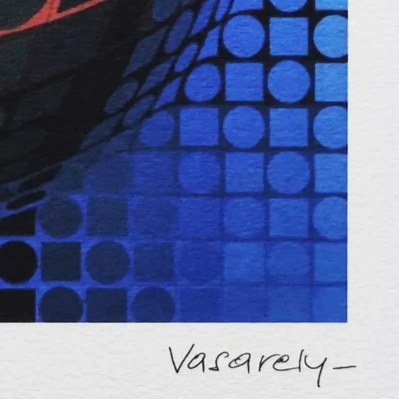 Vintage Lithografie Victor Vasarely Op Art (70er Jahre) 4