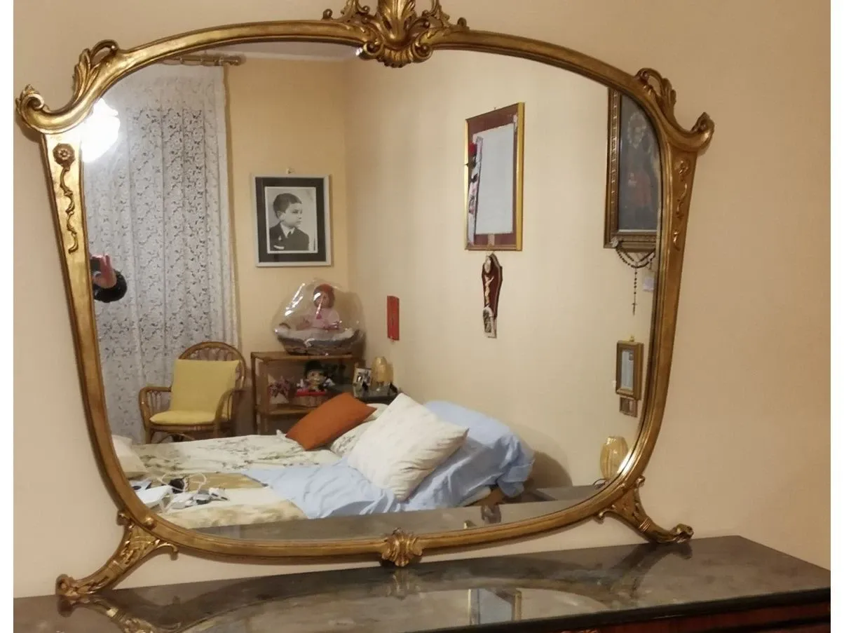 Comò vintage con specchio (anni'50), 1