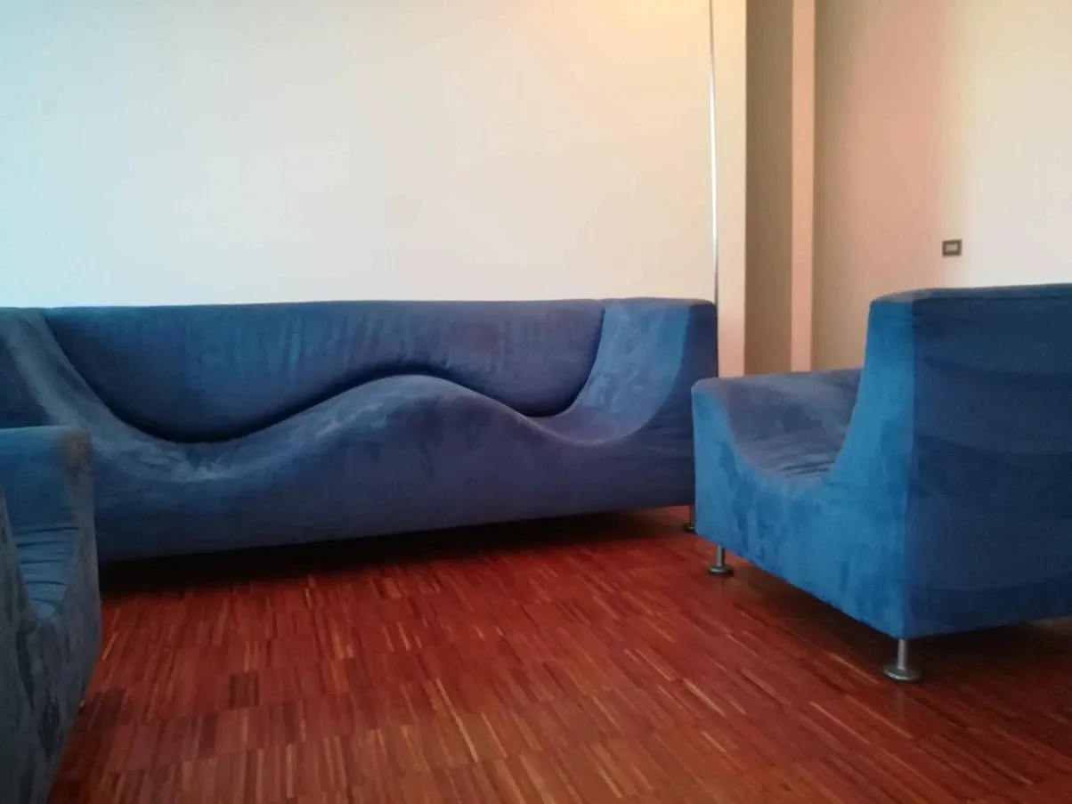 Set divano e 2 poltrone Three Sofa de Luxe (blu), Cappellini 1