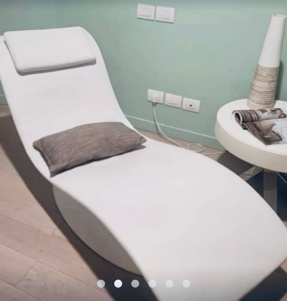 Eli Fly White Leather Chaise Lounge by Jai Jalan Main