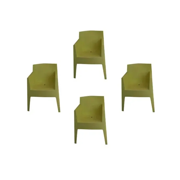 Set of 4 Toy armchairs by Philippe Starck (yellow), Driade image