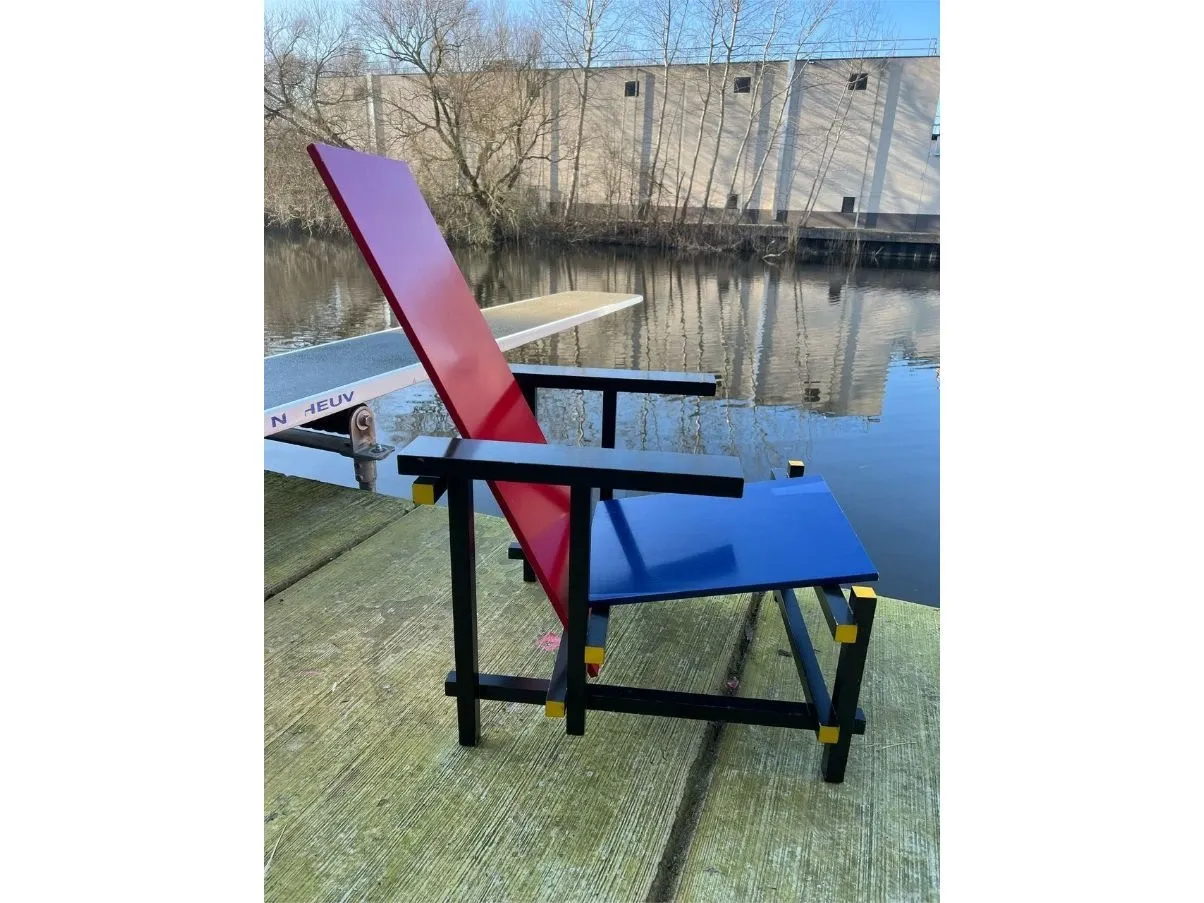 Vintage Red and Blue armchair (1990s) 2
