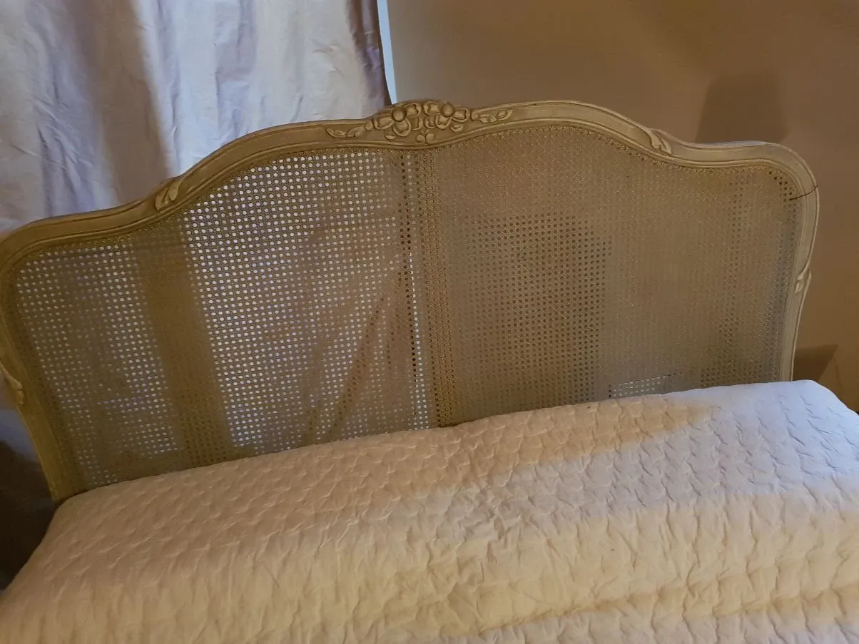 Vintage wooden double bed 6