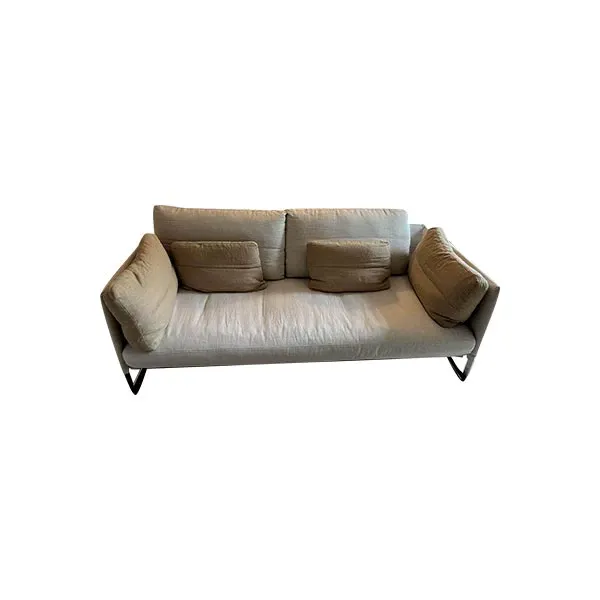 Divano Modulare Senza Telaio 3 Posti In Velluto A Coste – Imbottitura 32D, Braccioli 30 Cm, Seduta 74 Cm, Marrone