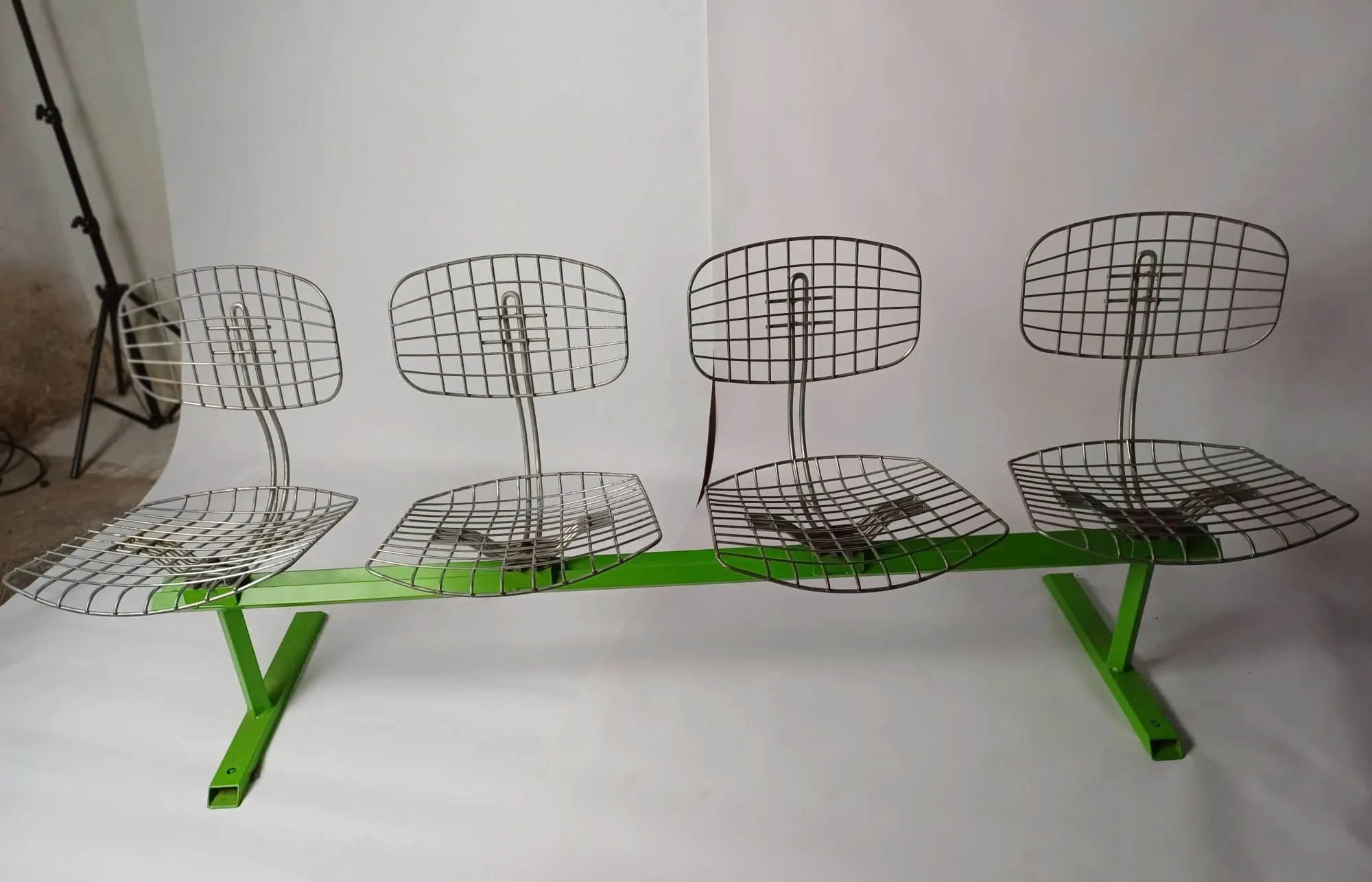 4-seater metal bench, Trellis Teda Edition 1