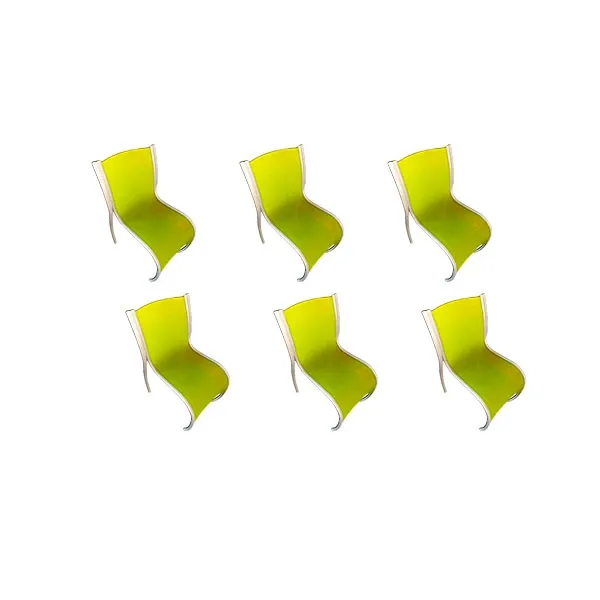 Set of 6 stackable FPE chairs by Ron Arad (green), Kartell | Deesup