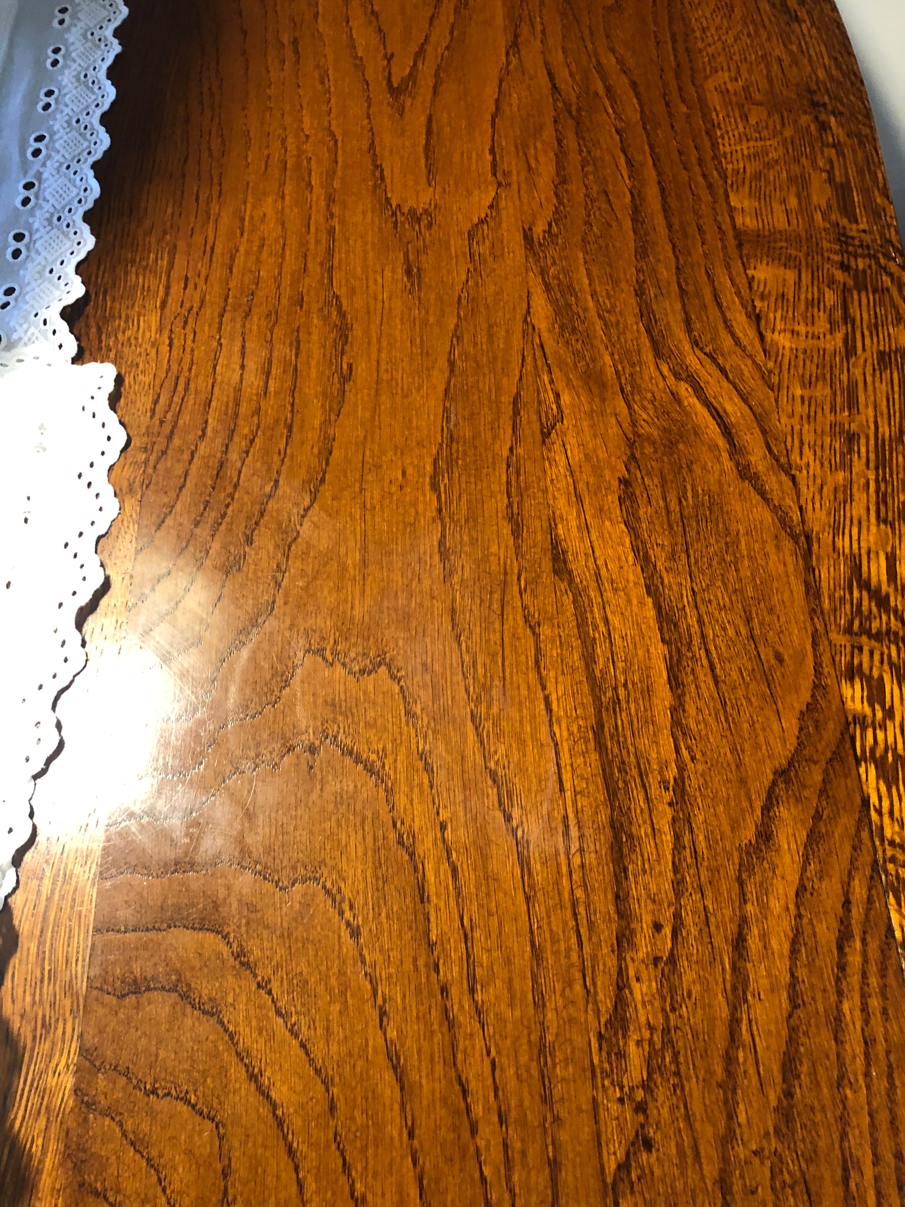 Solid Wood Oval Console Table Defects