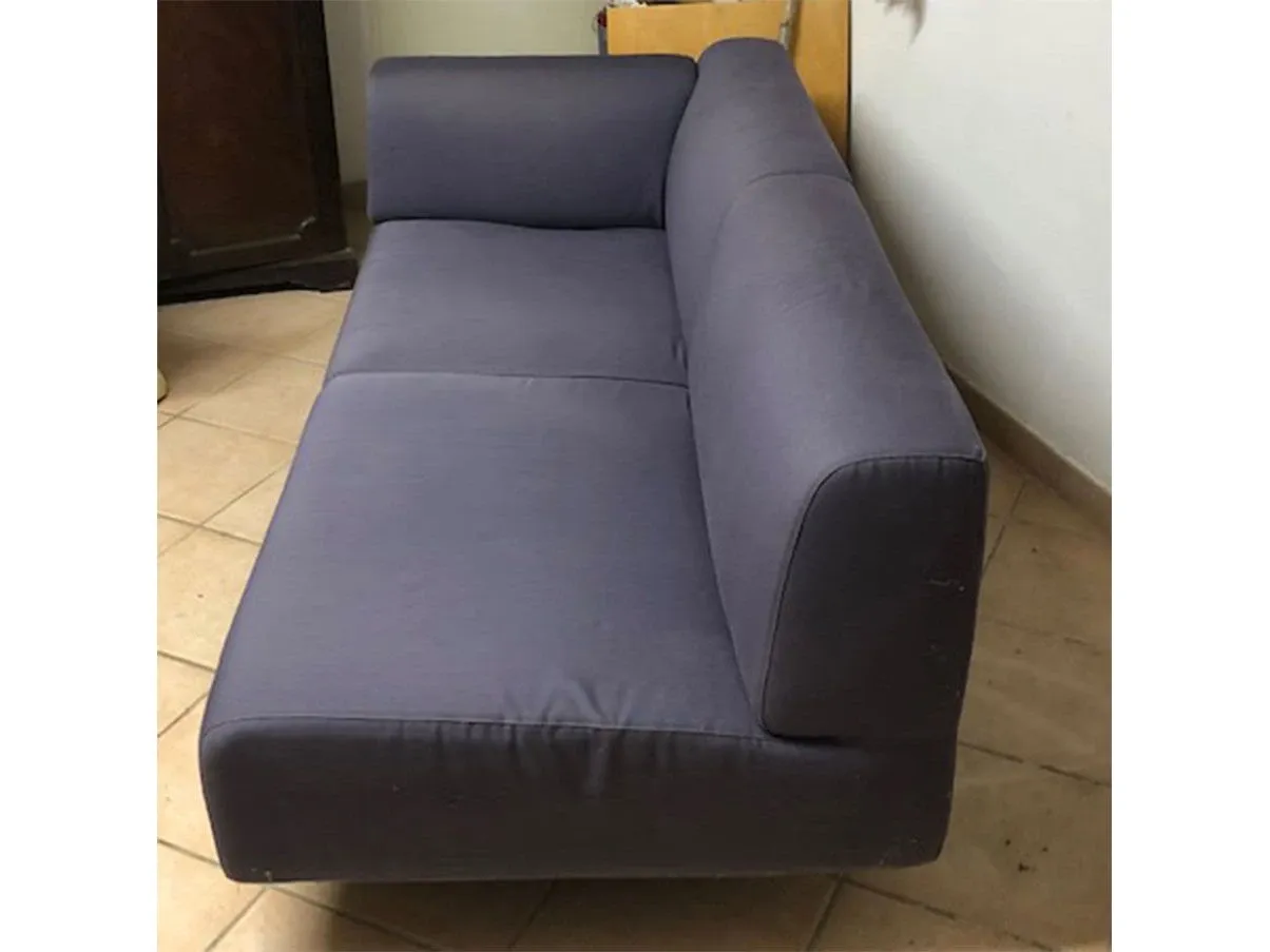 2 seater sofa Met 250 with fabric armrest (blue), Cassina 1