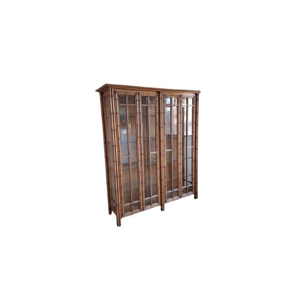 Cristalliera Gazebo vintage in legno di faggio lucido, Giorgetti image