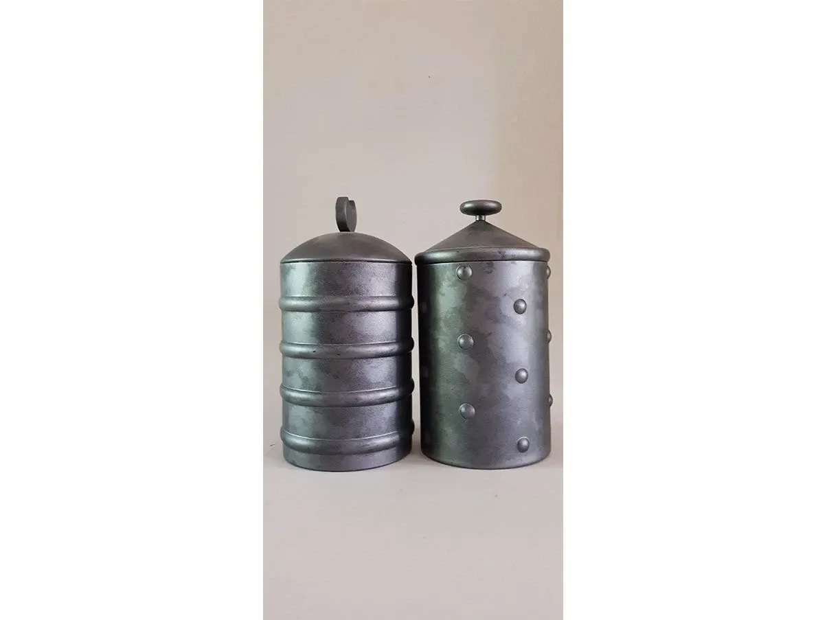 Set 2 containers Kalistò 2 and Kalistò 3 in aluminum, Alessi 