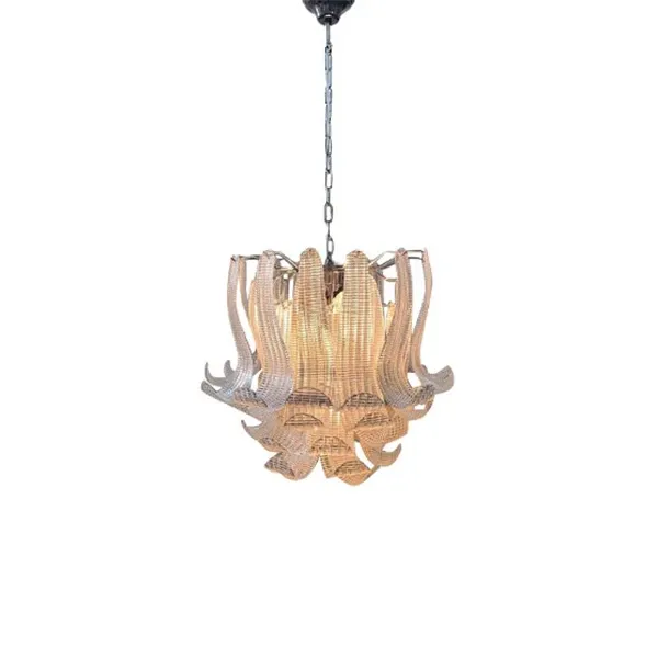 Chandelier with leaves in Murano glass, IPM light image