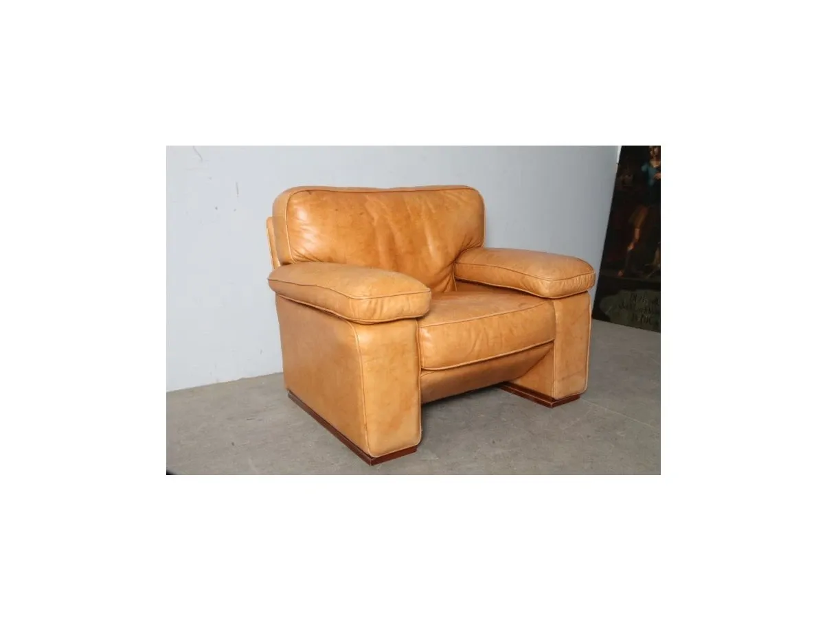 Vintage leather armchair (1960s), image