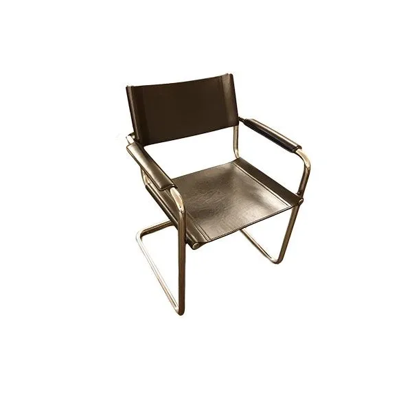 Sedia MG5 in stile Bauhaus in cuoio (nero), Matteograssi 3
