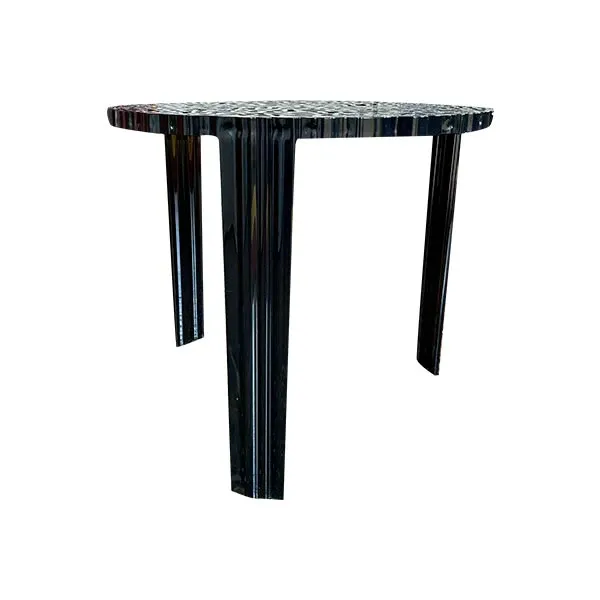 Tavolino contemporaneo T-Table in plexiglass (nero), Kartell 