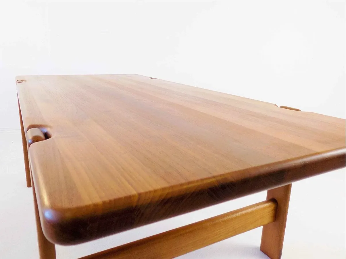 Vintage Solid Teak Wood Side Table by Niels Bach 6