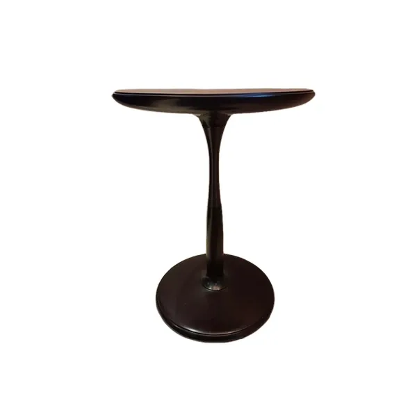 Oti round coffee table in wood and glass (brown), Giorgetti image