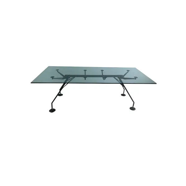 Vintage glass table by Norman Foster, Tecno 2