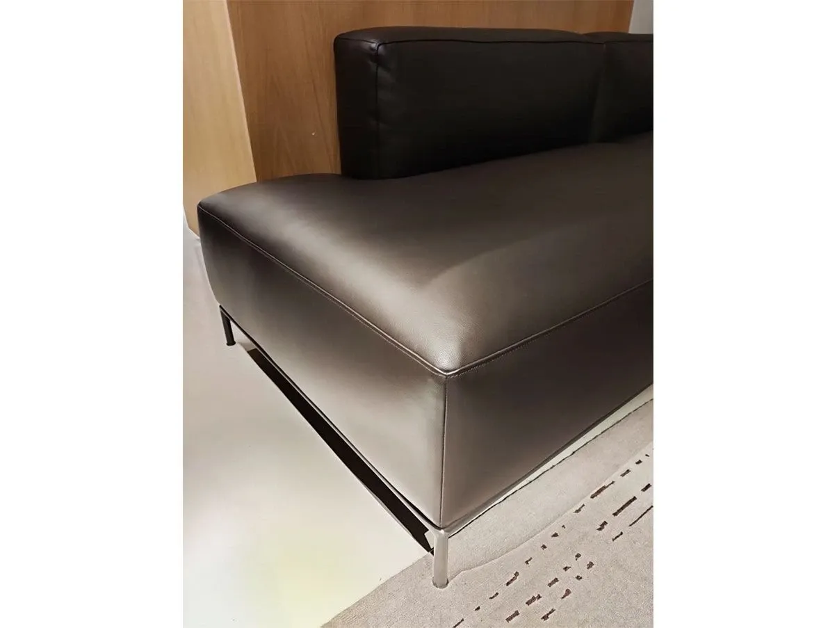 Mex-Hi corner sofa by Lissoni leather (brown) 