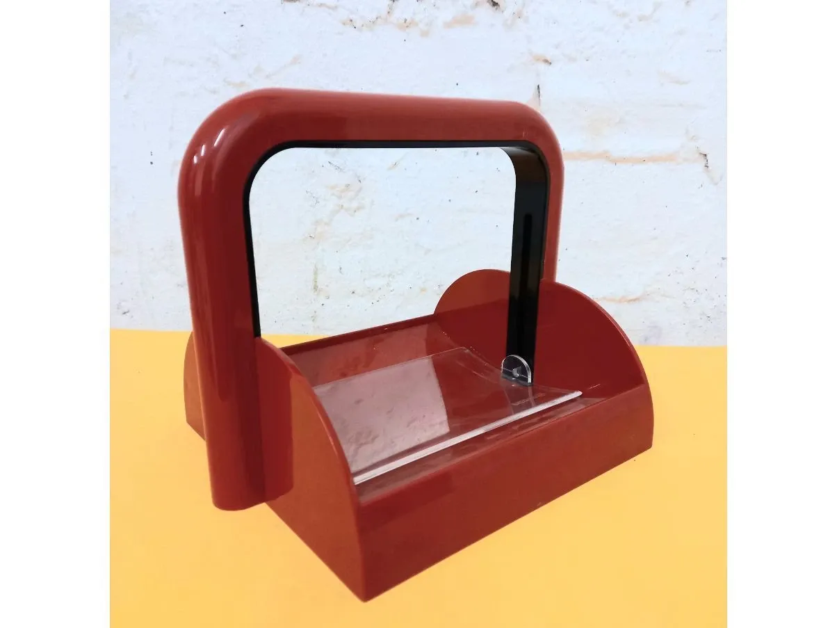 Roter Vintage Serviettenhalter aus den 80er Jahren 7
