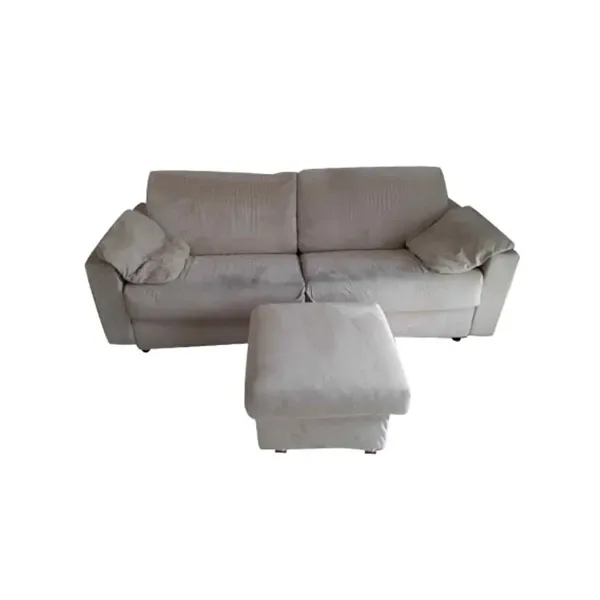 Divano letto 3 posti con pouf (grigio), Divanitalia image