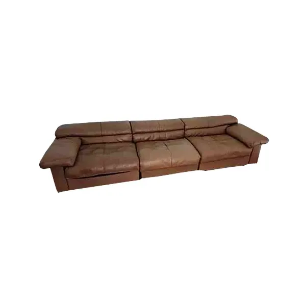 Erasmo 4-seater sofa in leather (brown), B&B Italia image